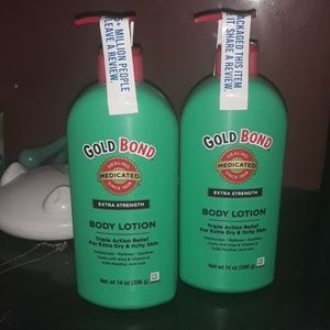Gold bond extra strength bottled lotion.
